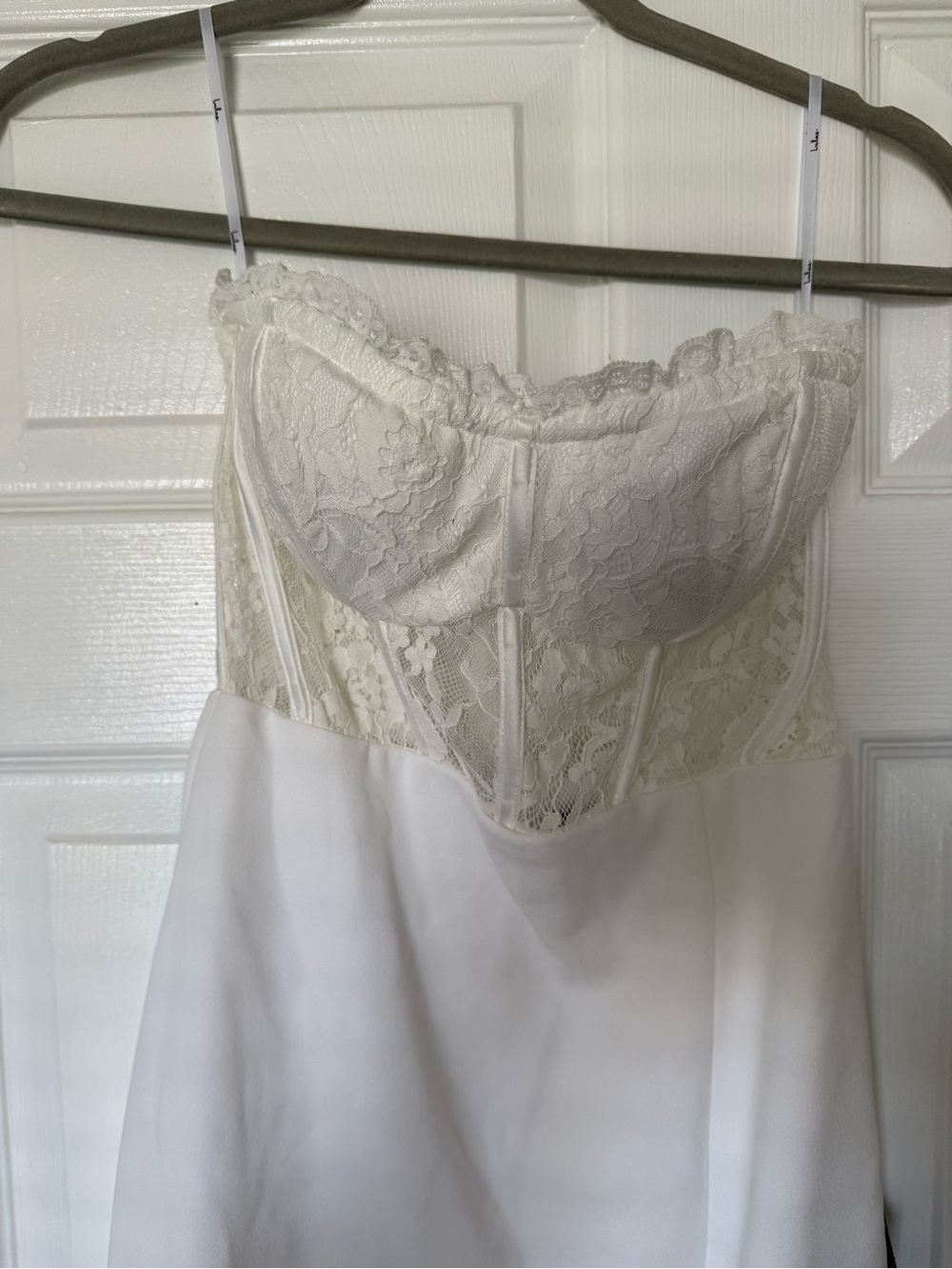 NWT Lulus Lace Bustier Midi Dress XS - Picture 2 of 5
